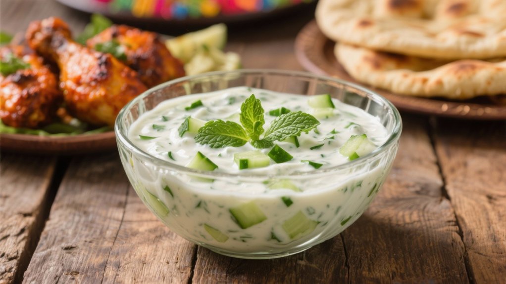 cool creamy cucumber raita