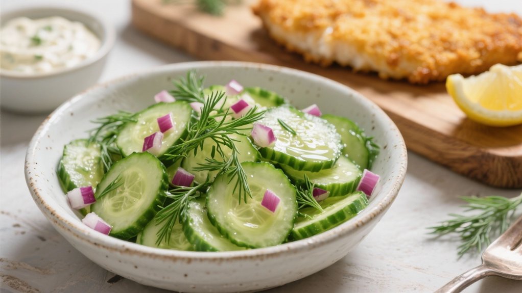 cooling contrast cucumber salad