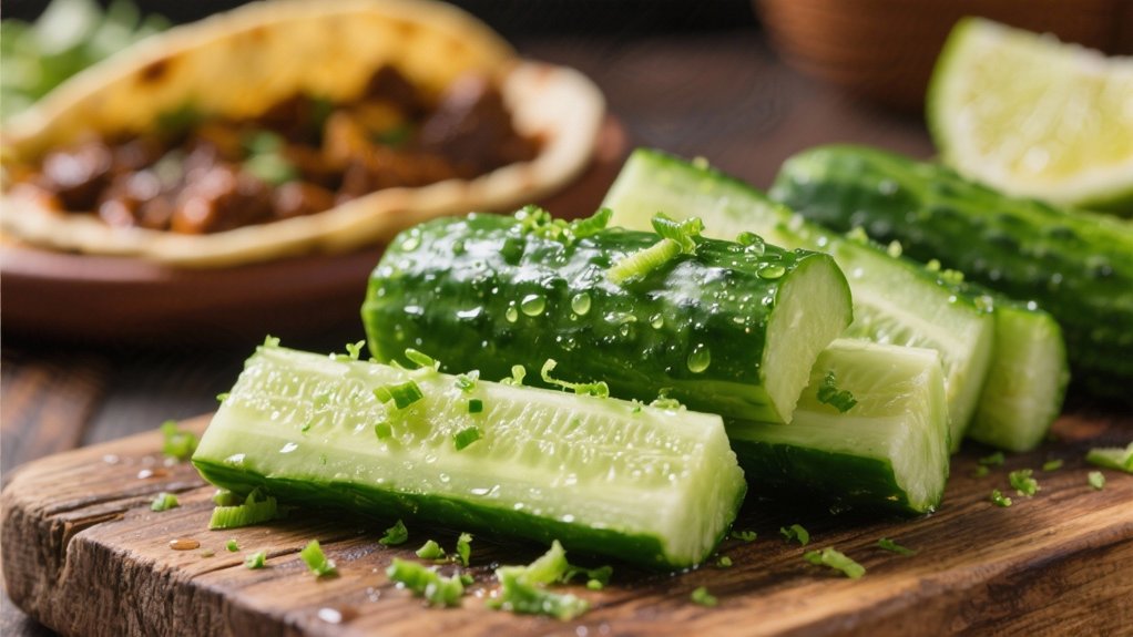 cooling lime cucumber spears