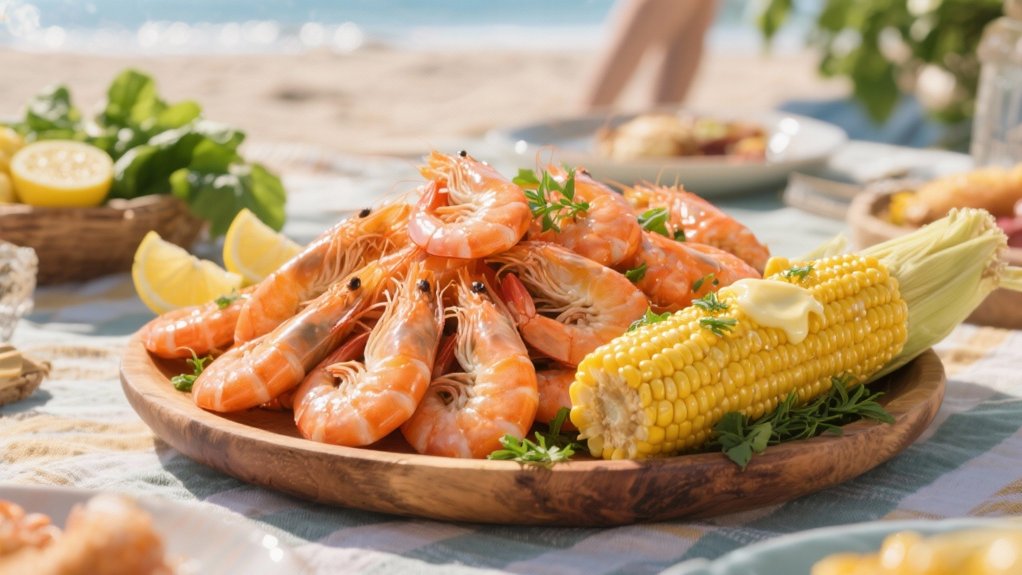 corn complements shrimp boil