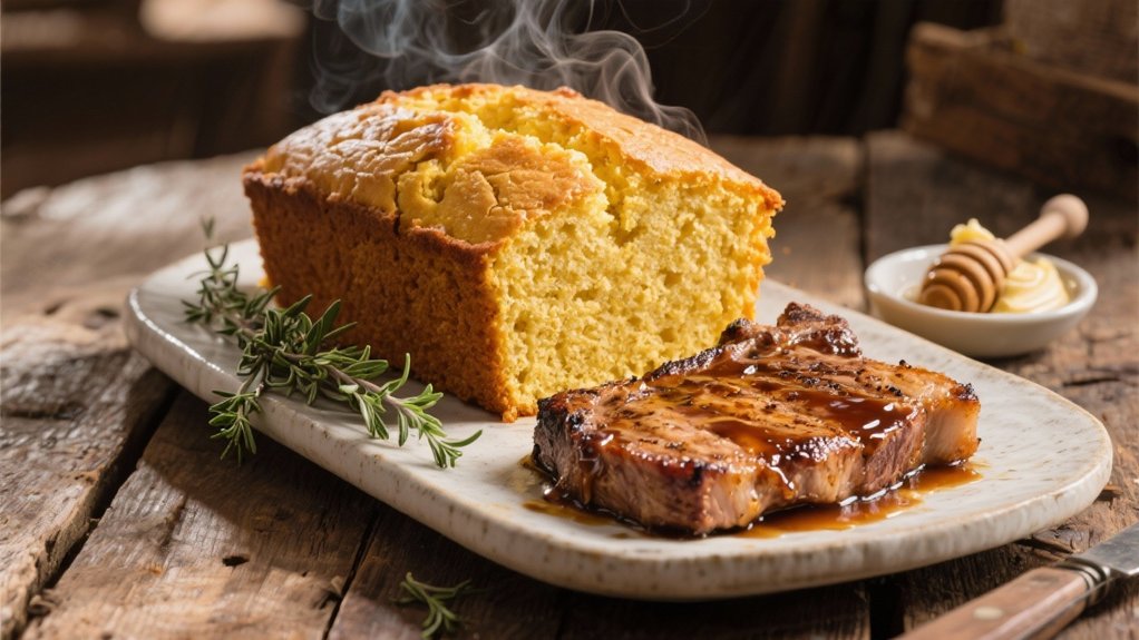 cornbread complements savory pork