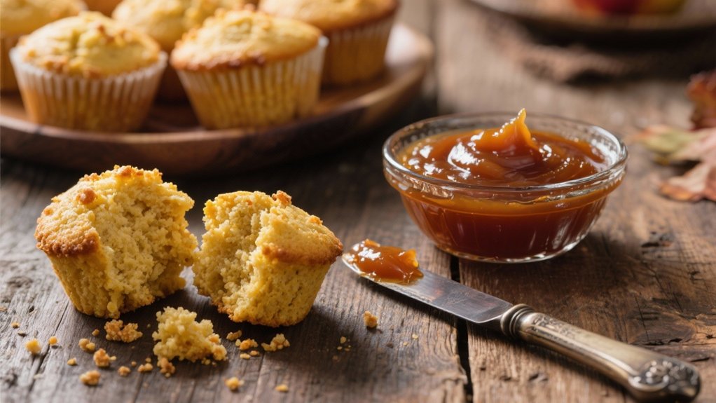 cornbread muffins with apple butter