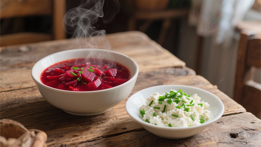 cottage cheese complements borscht