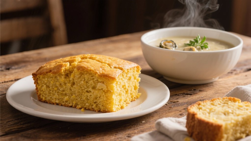 cozy cornbread enhances stew