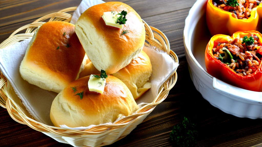 cozy fluffy dinner rolls