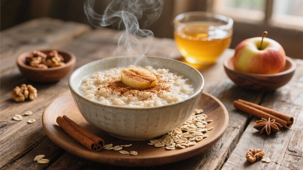 cozy oatmeal with spices