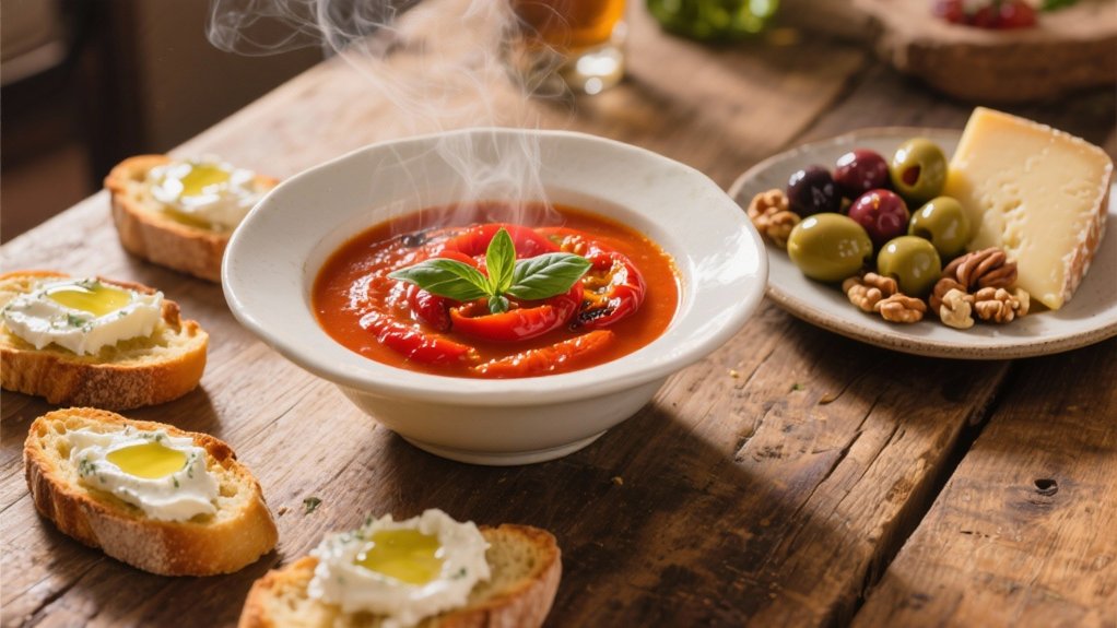 cozy roasted pepper soup
