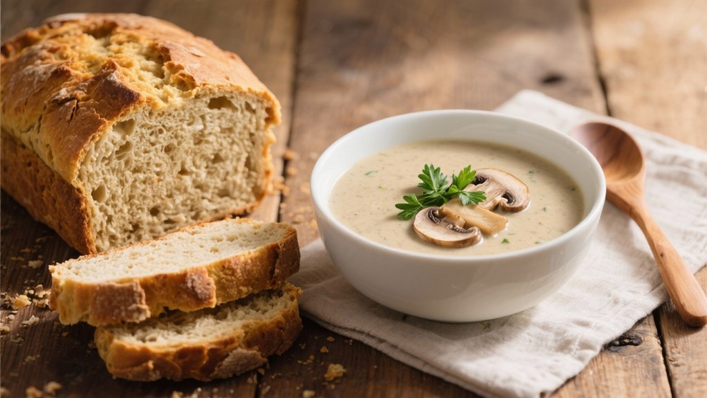 cozy soup and bread