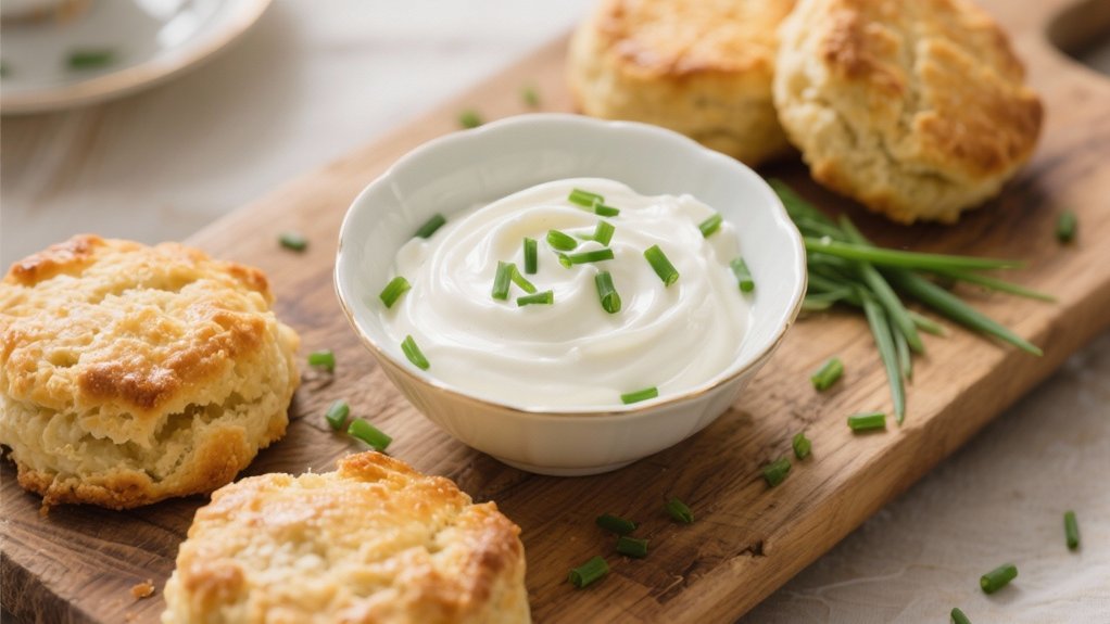 cr me fra che topped scones