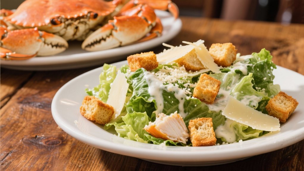 crab caesar salad delight
