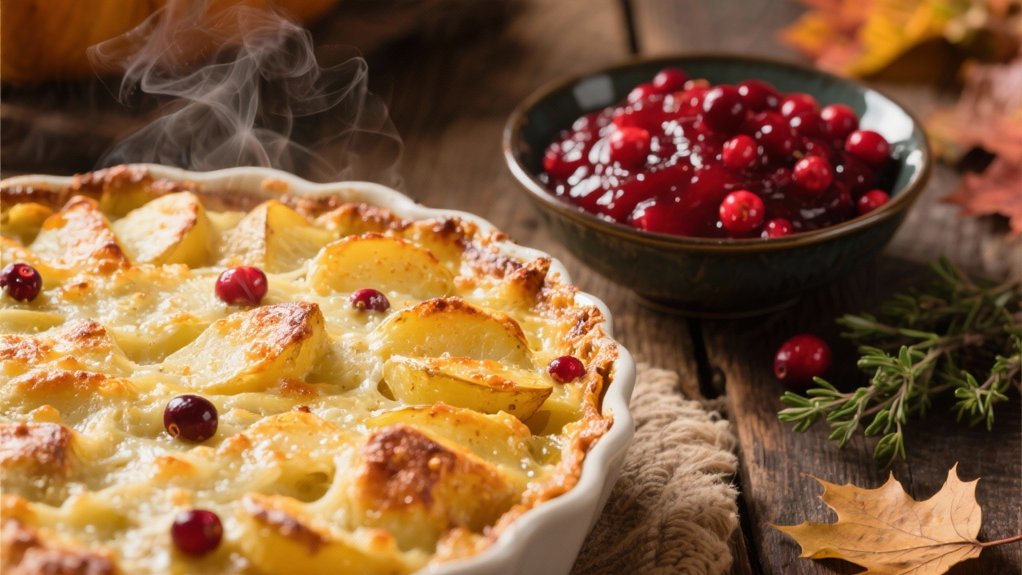 cranberry sauce enhances potatoes