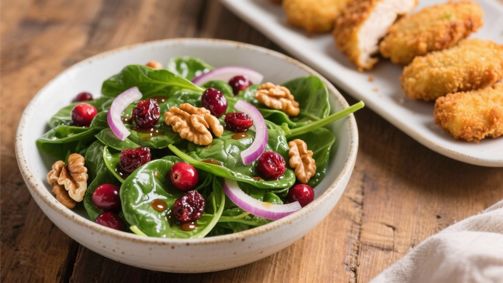 cranberry walnut spinach salad