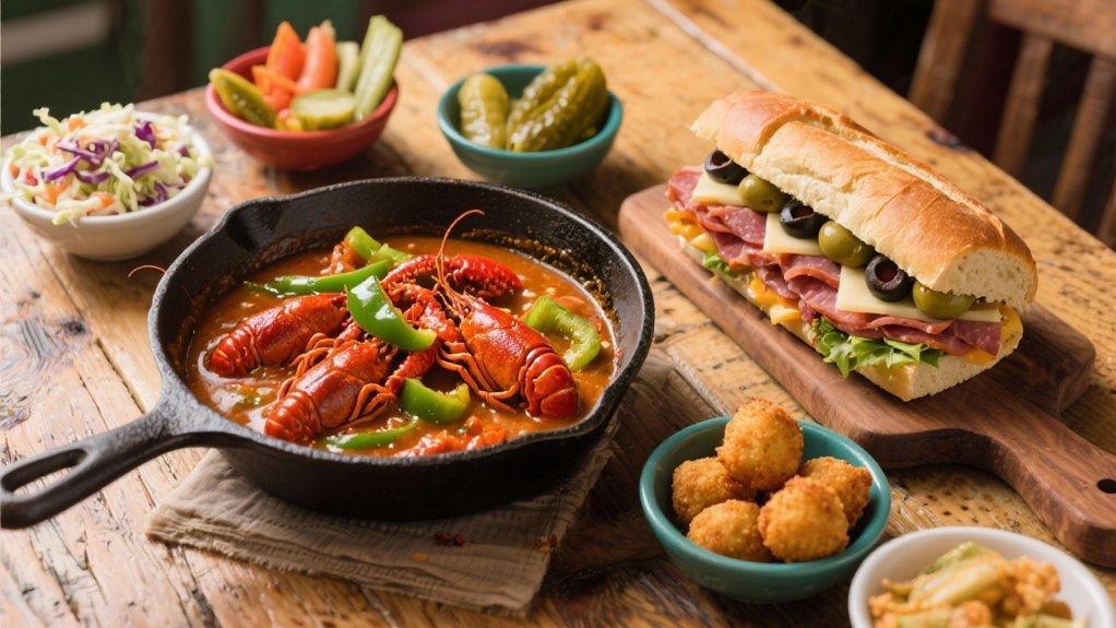 crawfish touffee elevates muffaletta