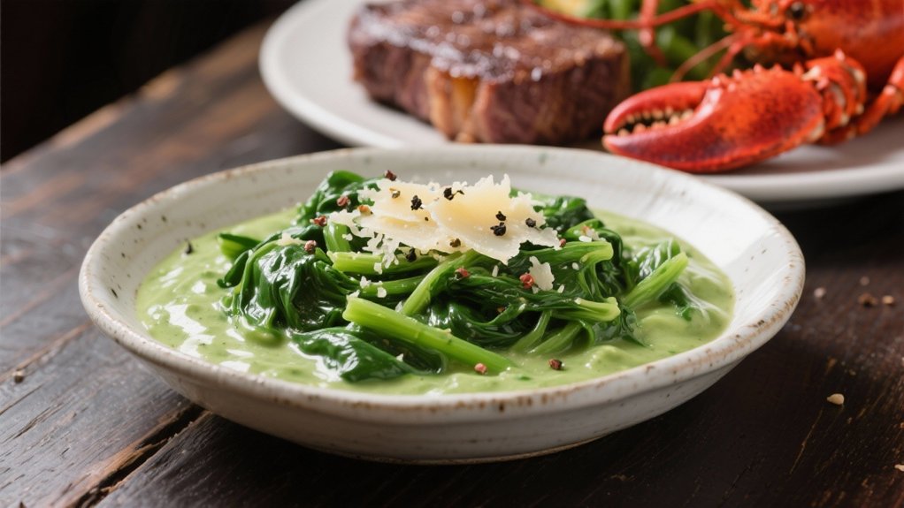 creamed spinach enhances meals