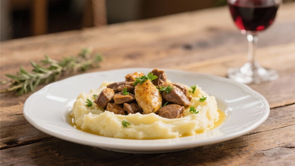 creamy and herb infused mashed potatoes