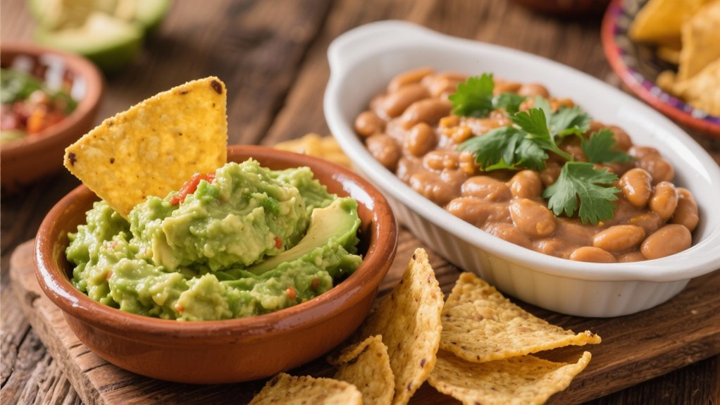 creamy avocado bean topping