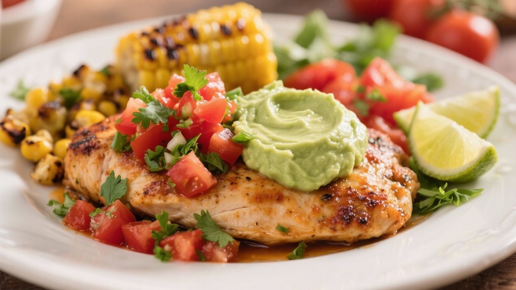 creamy avocado salsa accompaniment