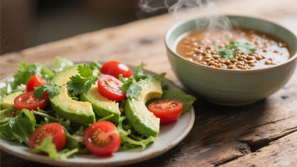 creamy avocado tomato salad