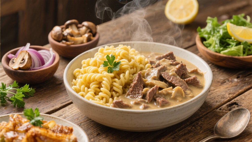 creamy beef stroganoff delight