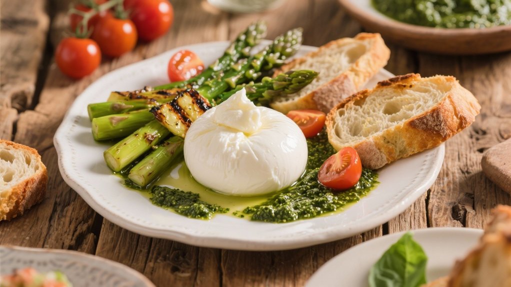 creamy burrata elevates pesto