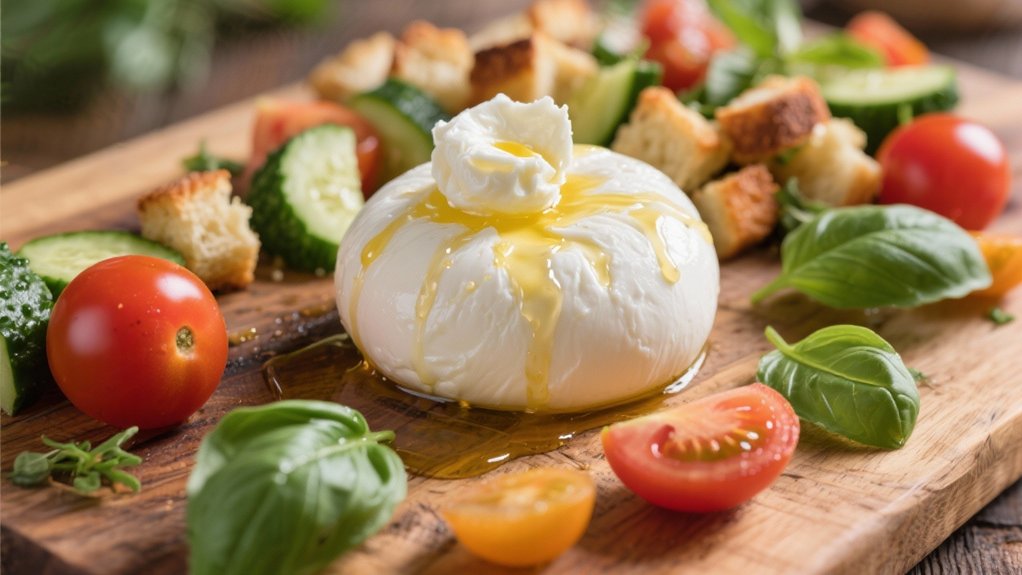 creamy burrata premium olive oil