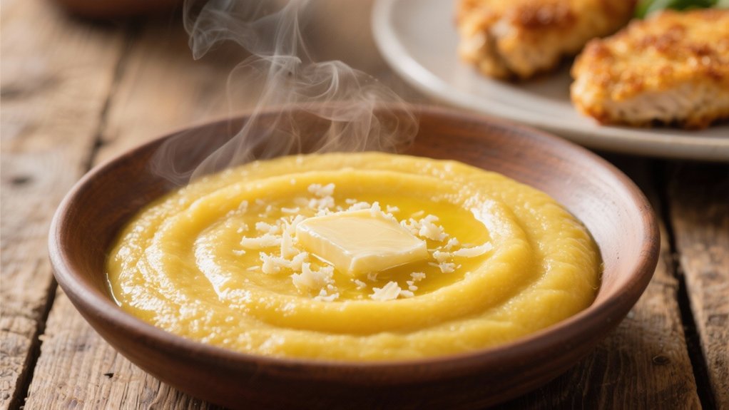 creamy buttered cheese polenta