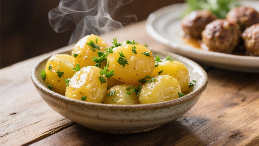 creamy buttered parsley potatoes