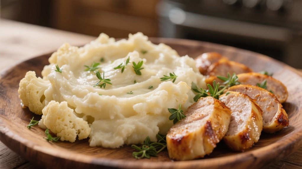 creamy cauliflower mashed potatoes