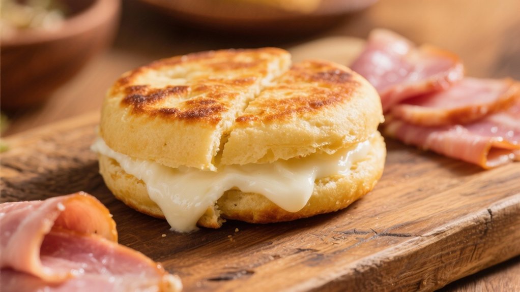 creamy cheese and savory ham