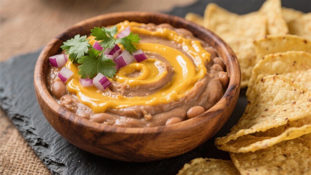 creamy cheesy bean dip