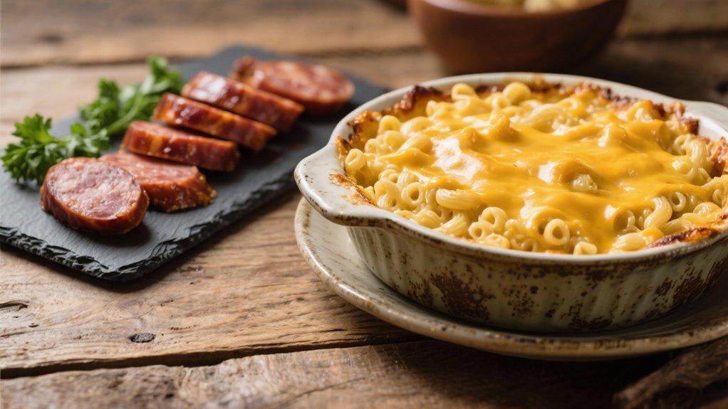 creamy cheesy sausage mac