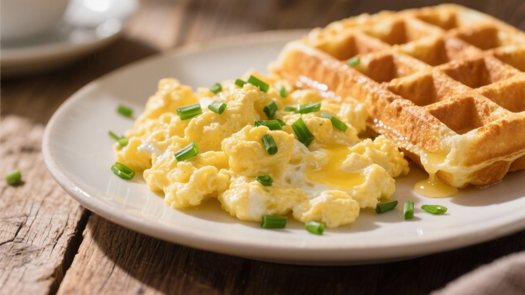creamy chive scrambled eggs