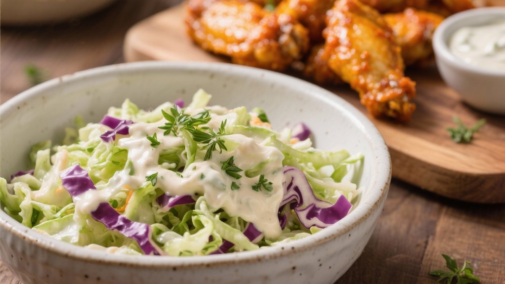 creamy coleslaw balances heat