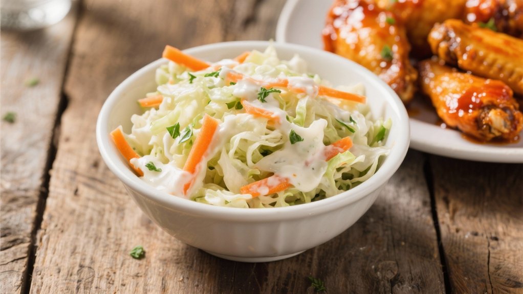creamy coleslaw balances heat