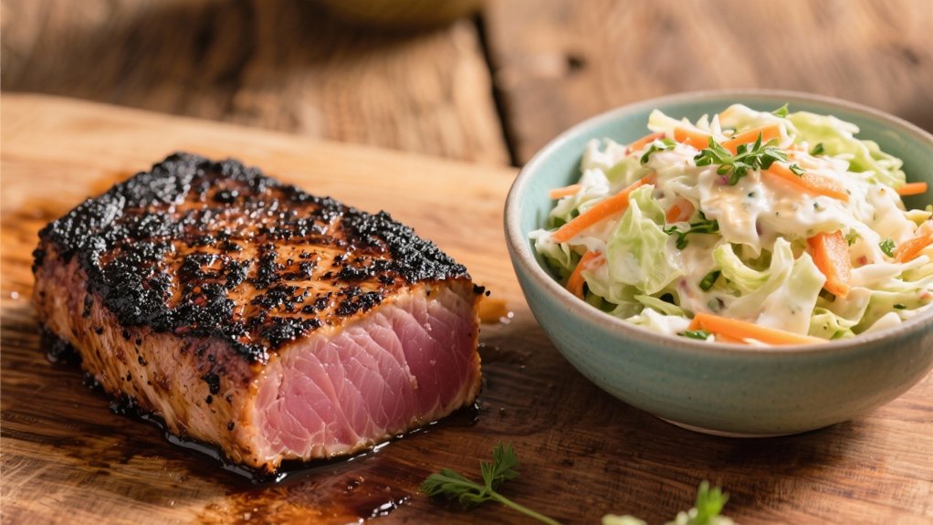 creamy coleslaw balances heat