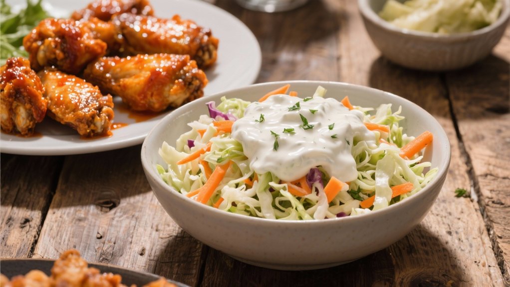 creamy coleslaw balances heat