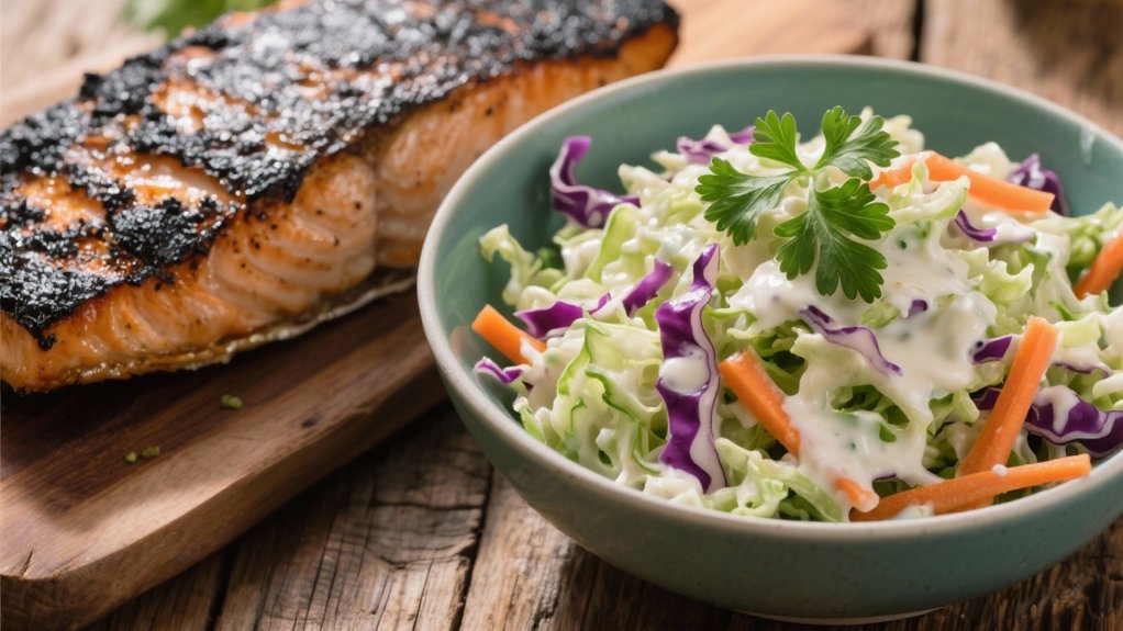 creamy coleslaw balances spice