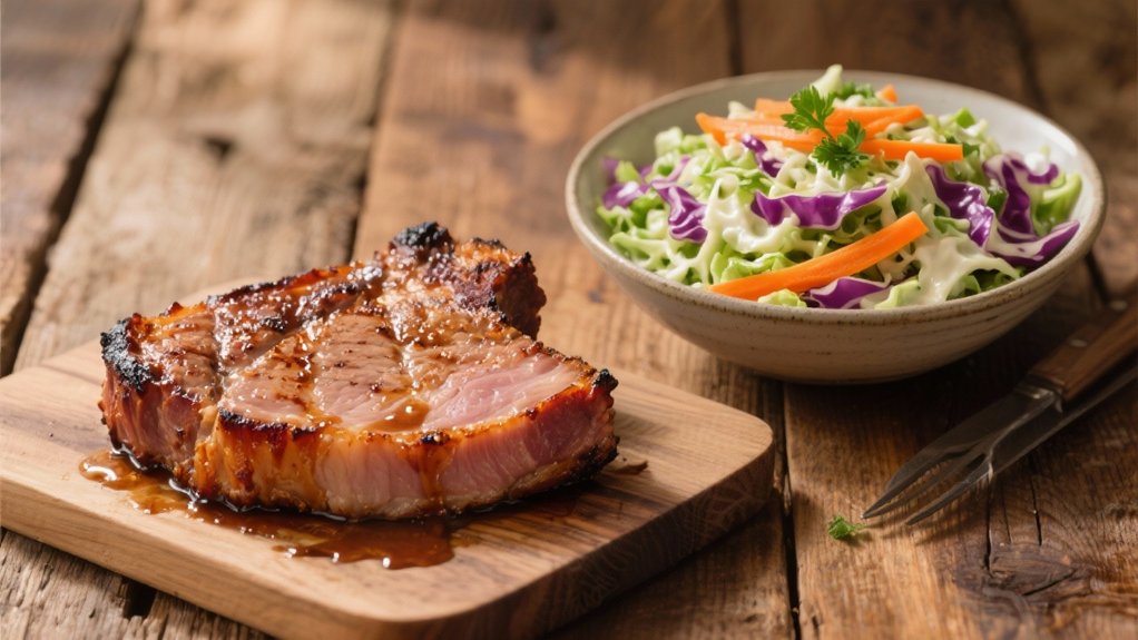 creamy coleslaw complements meats