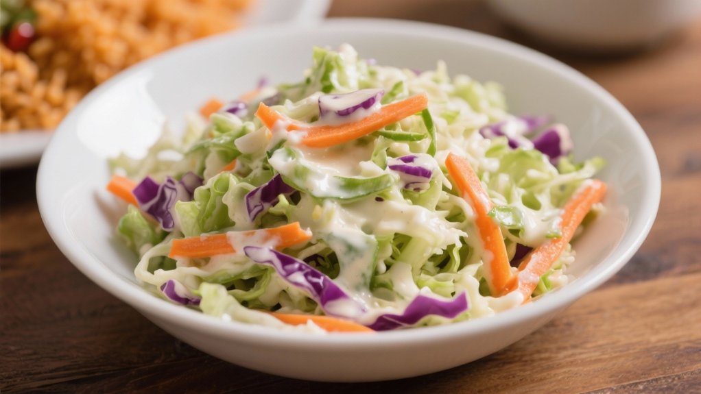 creamy coleslaw with tangy dressing