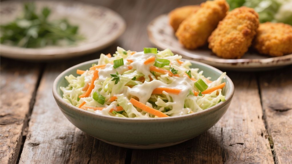 creamy coleslaw with tangy dressing