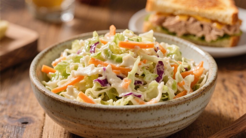 creamy crunchy coleslaw variation