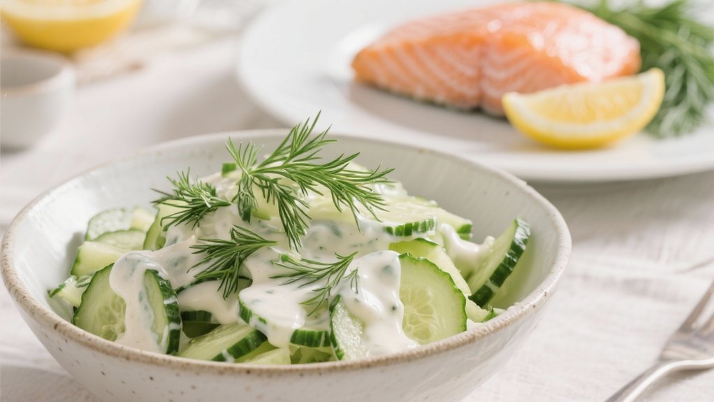 creamy dill cucumber salad