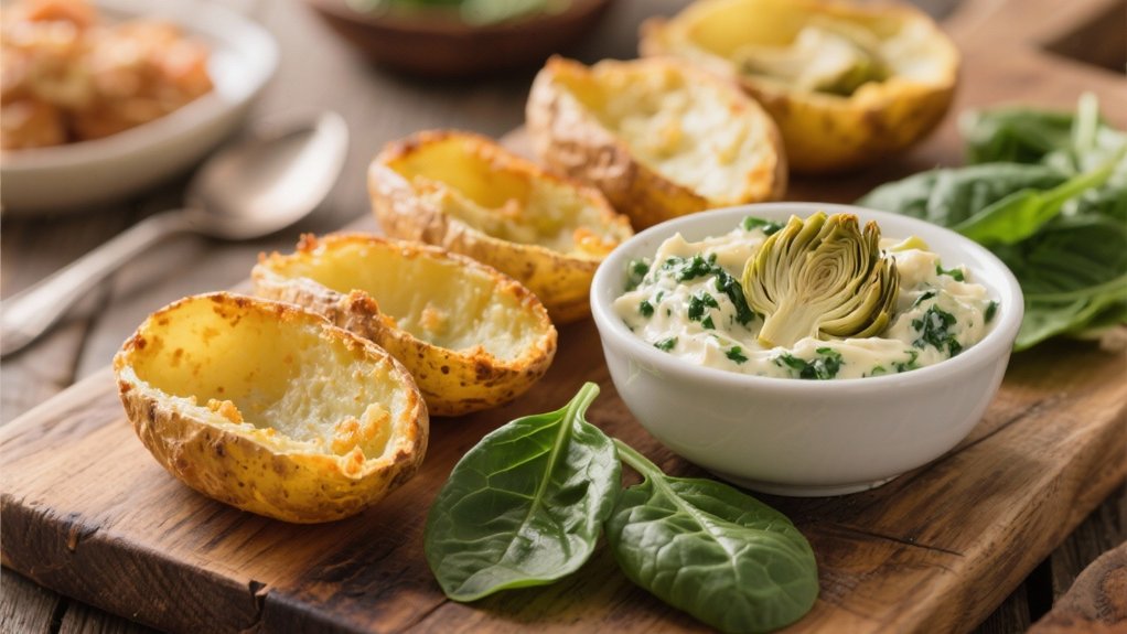 creamy dip crispy potatoes