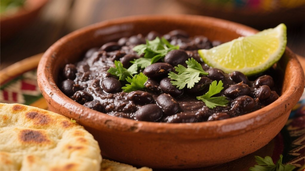 creamy flavorful refried black beans