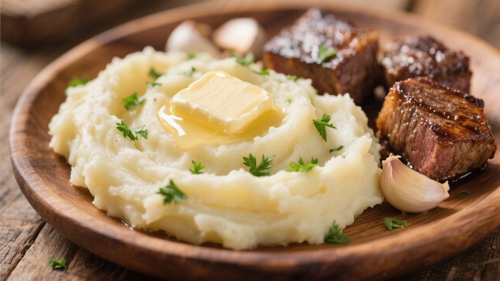creamy fluffy garlic potatoes