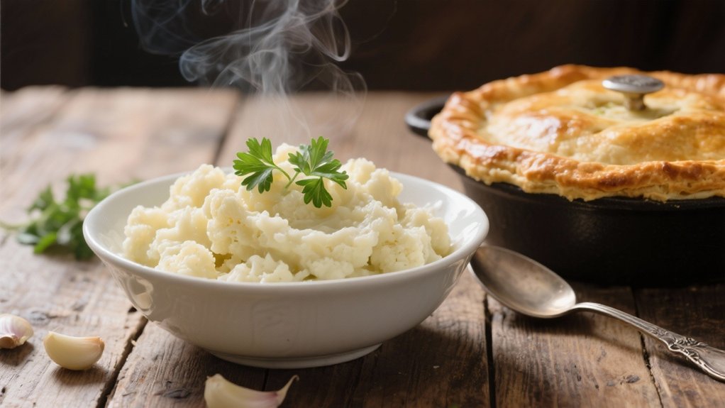 creamy garlic cauliflower mash