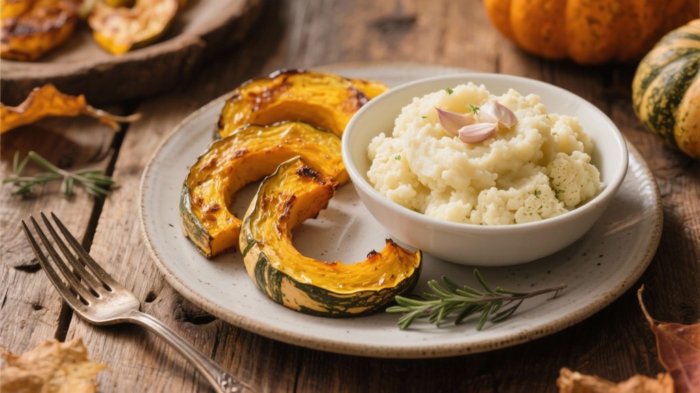 creamy garlic cauliflower mash