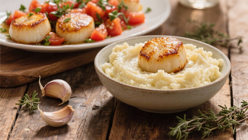 creamy garlic cauliflower mash