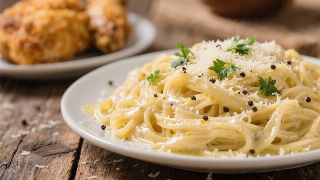 creamy garlic parmesan noodles