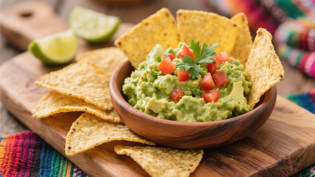 creamy guacamole crispy chips